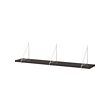 PERSHULT/BERGSHULT - Wall shelf, brown-black/white, 120x20 cm