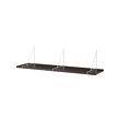 PERSHULT/BERGSHULT - Wall shelf, brown-black/white, 120x30 cm