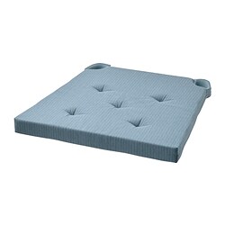 JUSTINA - Chair pad, grey-blue, 42/35x40x4 cm