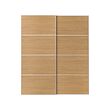 MEHAMN - Sepasang pintu geser, putih/dua sisi efek kayu oak, 200x236 cm
