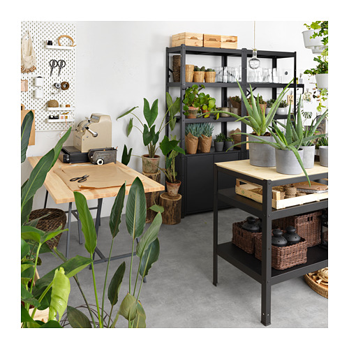 BROR shelving unit with cabinets