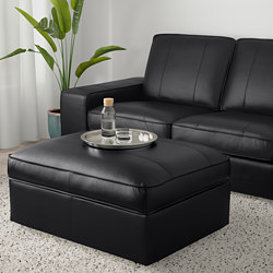 KIVIK - Footstool, Grann/Bomstad black