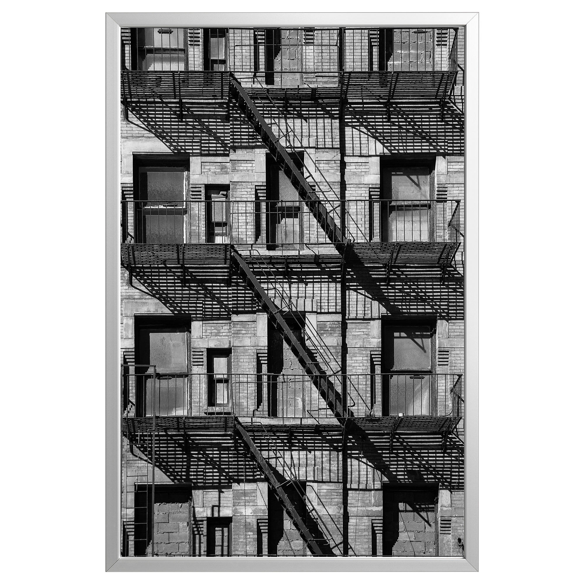 BJÖRKSTA picture with frame, balconies/aluminium-colour, 78x118 cm ...