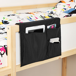 STICKAT - Kantong untuk tempat tidur, hitam, 39x30 cm