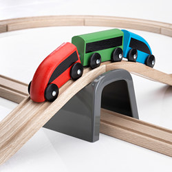 LILLABO - Kereta api, set isi 20, aneka warna