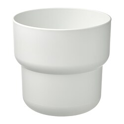 FÖRENLIG - Plant pot, in/outdoor white, 19 cm