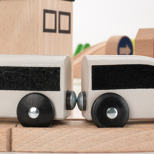 LILLABO kereta dengan rel, set isi 45
