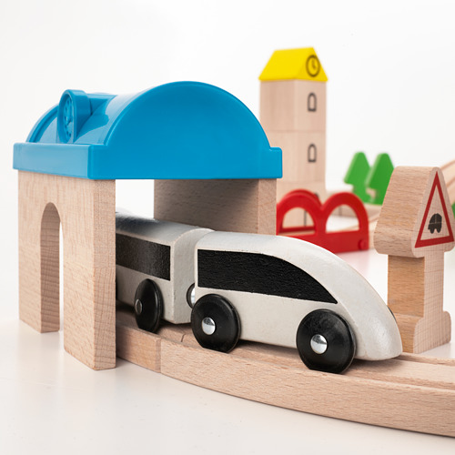 LILLABO kereta dengan rel, set isi 45