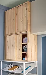 IVAR - Kabinet dgn pintu geser, kayu pinus, 80x30x60 cm