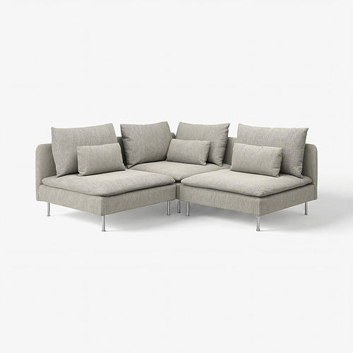 SÖDERHAMN sofa sudut, 3 dudukan