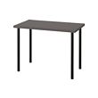 ADILS/LINNMON - Meja, abu-abu tua/hitam, 100x60 cm