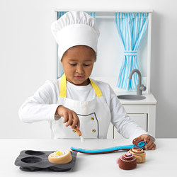 DUKTIG - Boneka mainan, set isi 6, kayu manis/roti manis