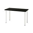 LAGKAPTEN/ADILS - Desk, black-brown/white, 120x60 cm