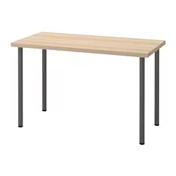 LAGKAPTEN/ADILS - Meja, efek kayu oak diwarnai putih/abu-abu tua, 120x60 cm