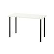 LAGKAPTEN/ADILS - Desk, white/black, 120x60 cm