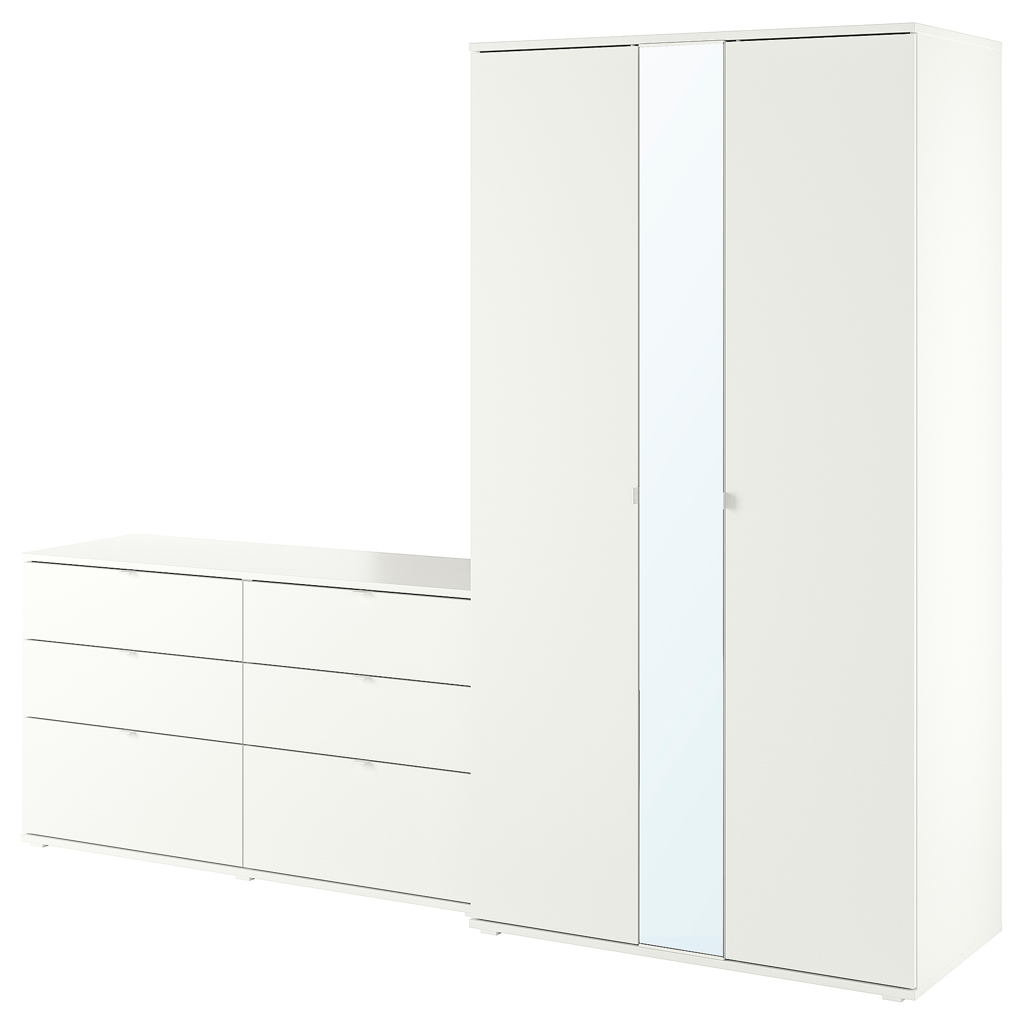 VILHATTEN wardrobe with 2 doors and 2 drawers, oak effect - IKEA