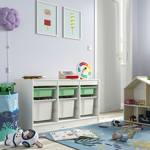 TROFAST storage combination with boxes