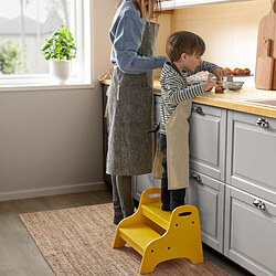 TROGEN - Children's step stool, yellow, 40x38x33 cm