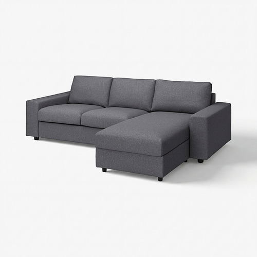 VIMLE cover 3-seat sofa w chaise longue