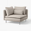 SÖDERHAMN - cover for corner section, Fridtuna light beige | IKEA Indonesia - E1033151_S2