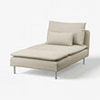 SÖDERHAMN - cover for chaise longue, Fridtuna light beige | IKEA Indonesia - E1033152_S2