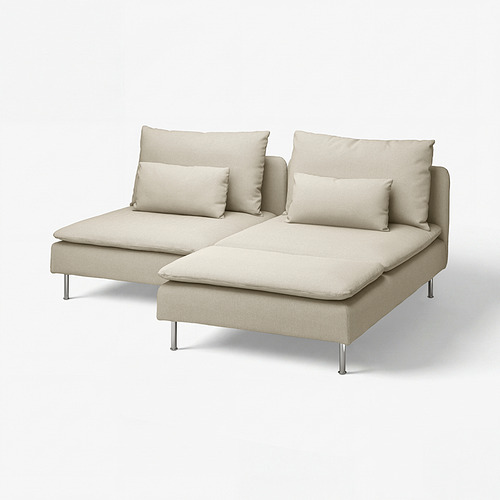 SÖDERHAMN sofa 2 dudukan dg chaise longue