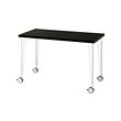 KRILLE/LAGKAPTEN - Desk, black-brown/white, 120x60 cm