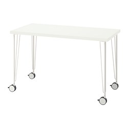 KRILLE/LAGKAPTEN - Desk, white, 120x60 cm