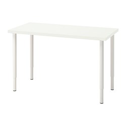 LAGKAPTEN/OLOV - Desk, white, 120x60 cm