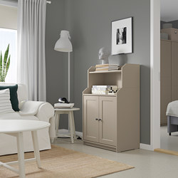 HAUGA - Kabinet 2 pintu, krem, 70x116 cm