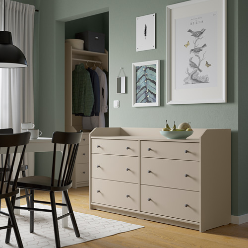 HAUGA chest of 6 drawers