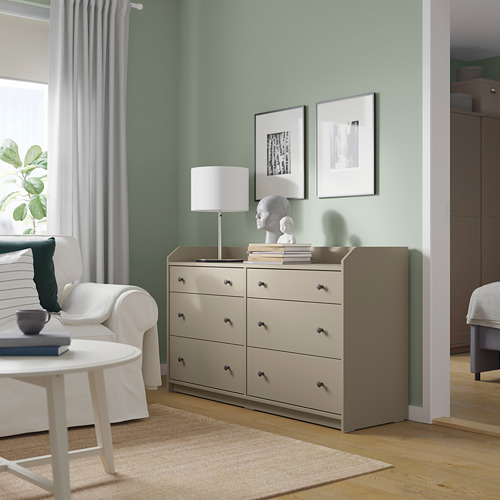 HAUGA chest of 6 drawers