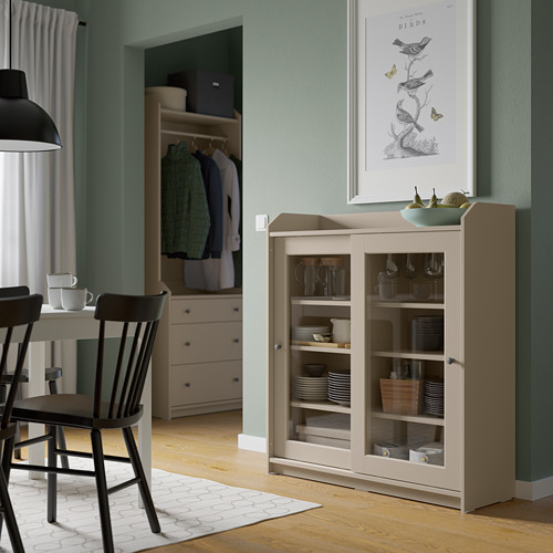 HAUGA kabinet pintu kaca