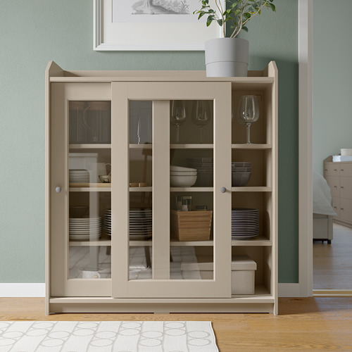 HAUGA kabinet pintu kaca