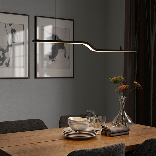 PILSKOTT lampu gantung LED, pintar hitam, 97 cm | IKEA Indonesia