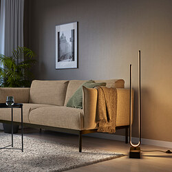 PILSKOTT - LED floor lamp, smart black
