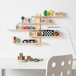 LUSTIGT - Wall shelf, 37x37 cm