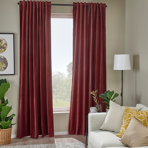 Ikea outlets sanela bright red curtains window panels