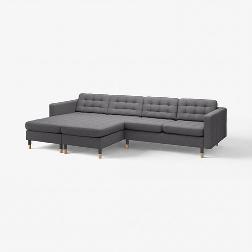 LANDSKRONA 4-seat sofa with chaise longues