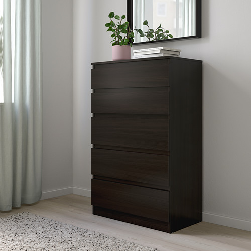 IKEA Kullen チェスト KULLEN クレン チェスト（引き出し×2）, ブラックブラウン, 35x49 cm