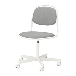 ÖRFJÄLL - Swivel chair, white/Vissle light grey