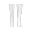 LEN - Curtains with tie-backs, 1 pair, dotted/white, 120x250 cm