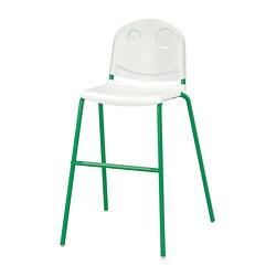 VILDGÅS - Junior chair, white/green