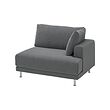 UPPÅKRA - 1.5-seat module, with armrest right/Johanneshov dark grey