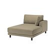UPPÅKRA - Chaise longue module, with armrest right/Johanneshov brown-beige