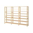 IVAR - 3 sections/shelves, pine, 259x30x179 cm