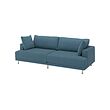 UPPÅKRA - 3-seat modular sofa, Axvall dark grey-blue
