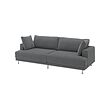 UPPÅKRA - 3-seat modular sofa, Johanneshov dark grey