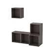 EKET - Wall-mounted cabinet combination, dark grey, 105x35x120 cm