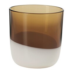 OMMJÄNGE - Glass, brown, 28 cl